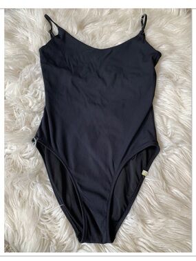 Summersalt Ribbed One Piece Swimsuit Black Size 10